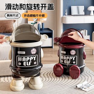 Trash Can with Good Looks 2025 Living Room Household Paper Basket Cute Cartoon Astronaut Bathroom Large Storage Bucket with Lid
