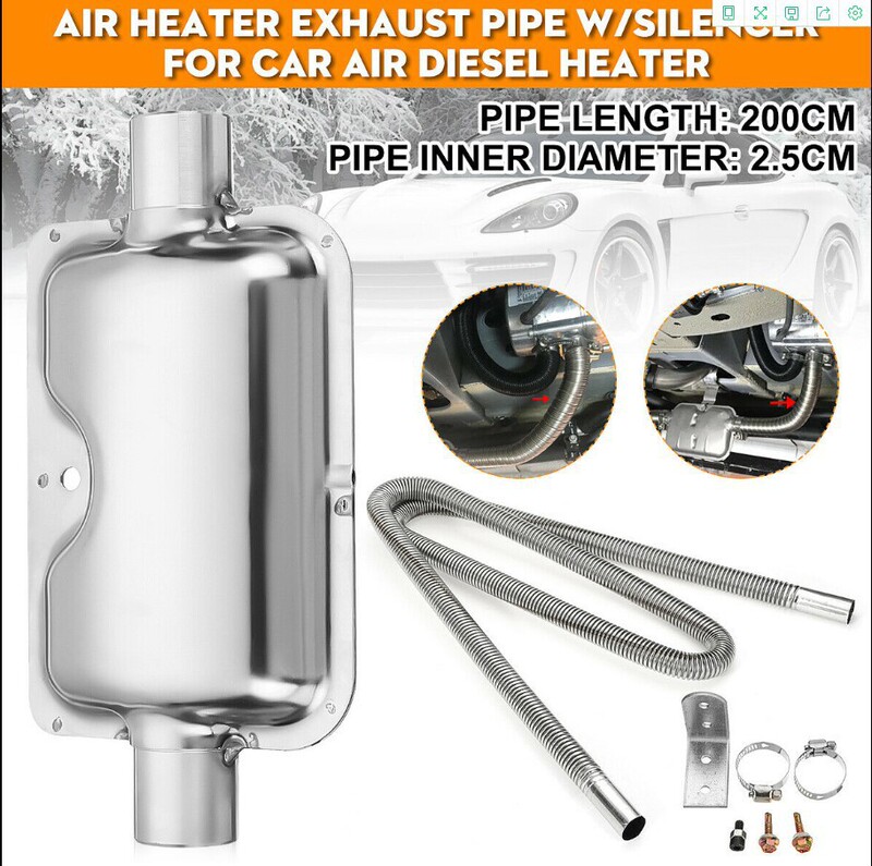 Car heater parking air heater fuel heater exhaust pipe stainless steel muffler muffler