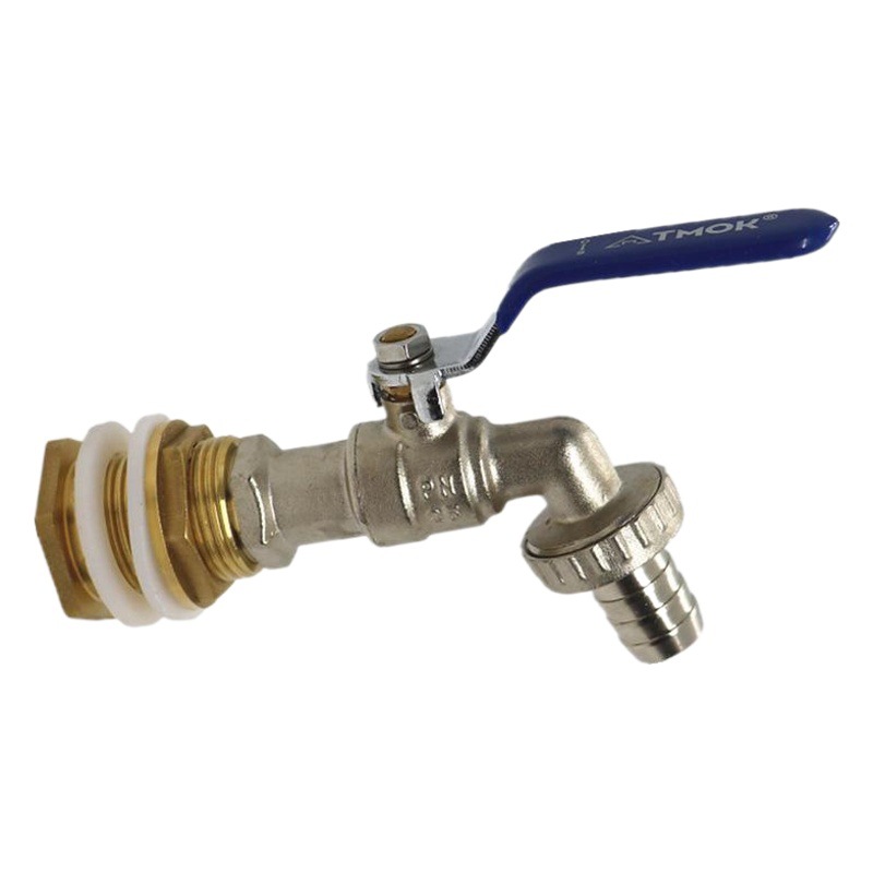 Transfronterizo de plástico barril interruptor conector de la válvula de latón boquilla de agua de latón grifo de 1/2 pulgada 3/4 pulgadas