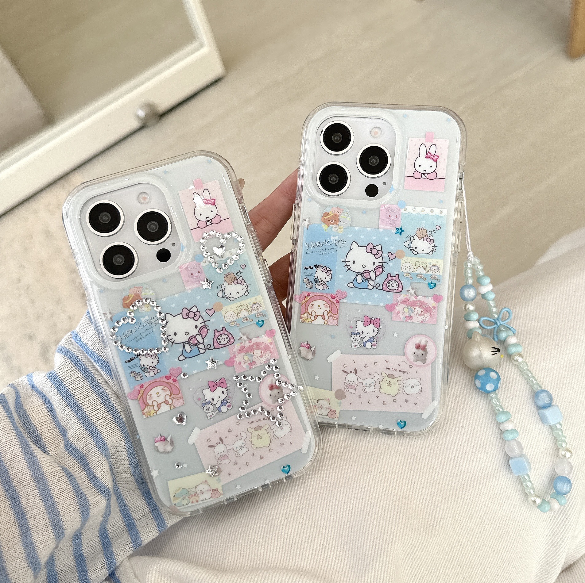 Divertida ilustración de dibujos animados KT cat apple 16ProMax funda para teléfono móvil 15Pro girl 14 etiquetas 15PM nuevo