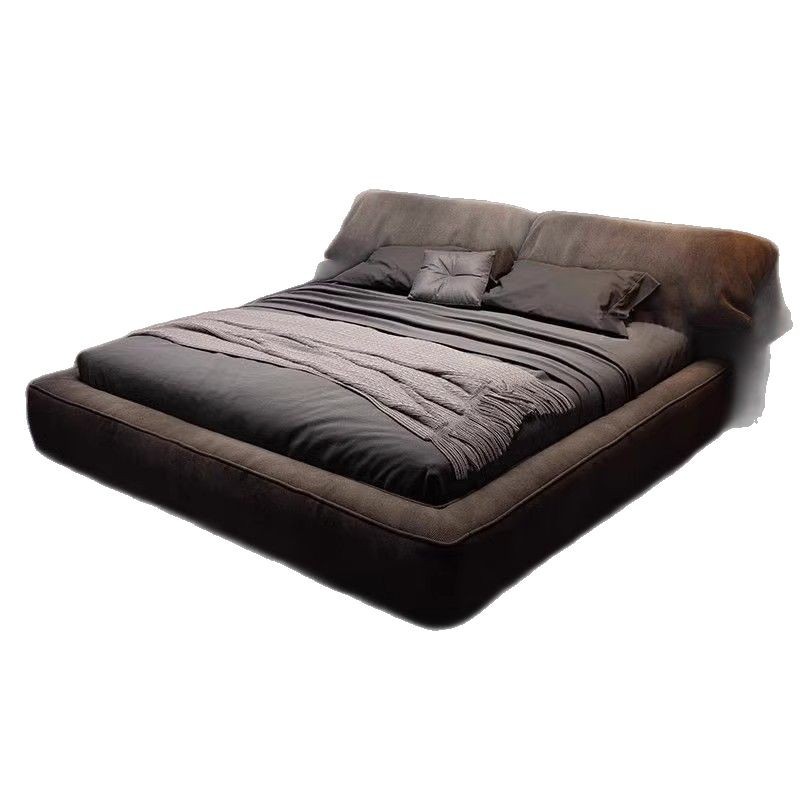 Nórdico estilo ins cama de tela de orejas de elefante de lujo ligero estilo crema dormitorio principal simple y moderno cama doble roja suave