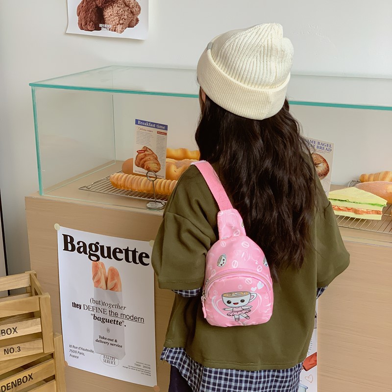 Moda de dibujos animados para niños y niñas bolsos de pecho lindos impresión mini mochila de bebé 2025 nuevo bolso de cambio de niños