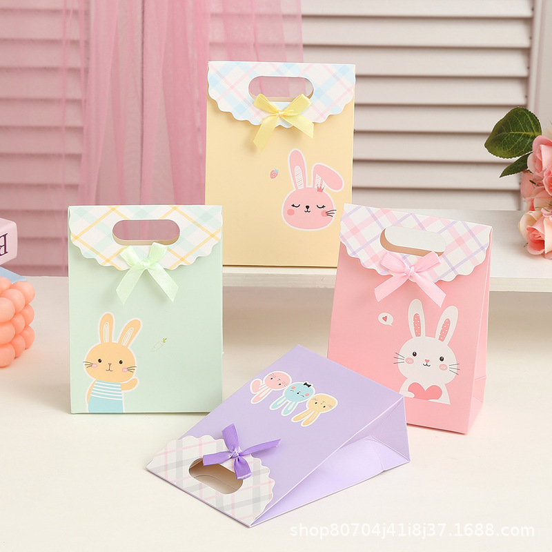 Children's Day Flap Gift Bag Cute Rabbit Tote Bag Kindergarten Gift Bag Yellow Pink Purple Paper Bag Children's Day Flap Gift Bag Cute Rabbit Tote Bag Kindergarten Gift Bag Yellow Pink Purple Paper Bag