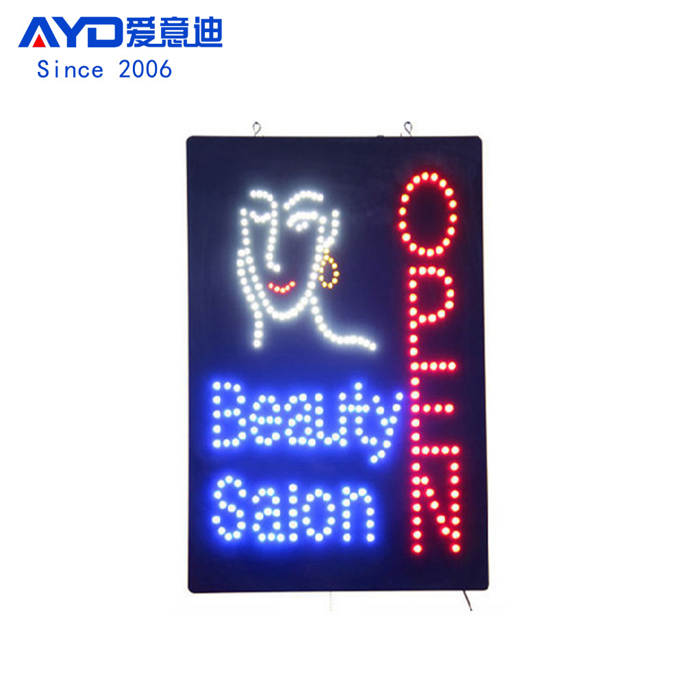 灯箱LED广告牌美容院招牌 LED Beauty Salon Open Sign 60x40cm