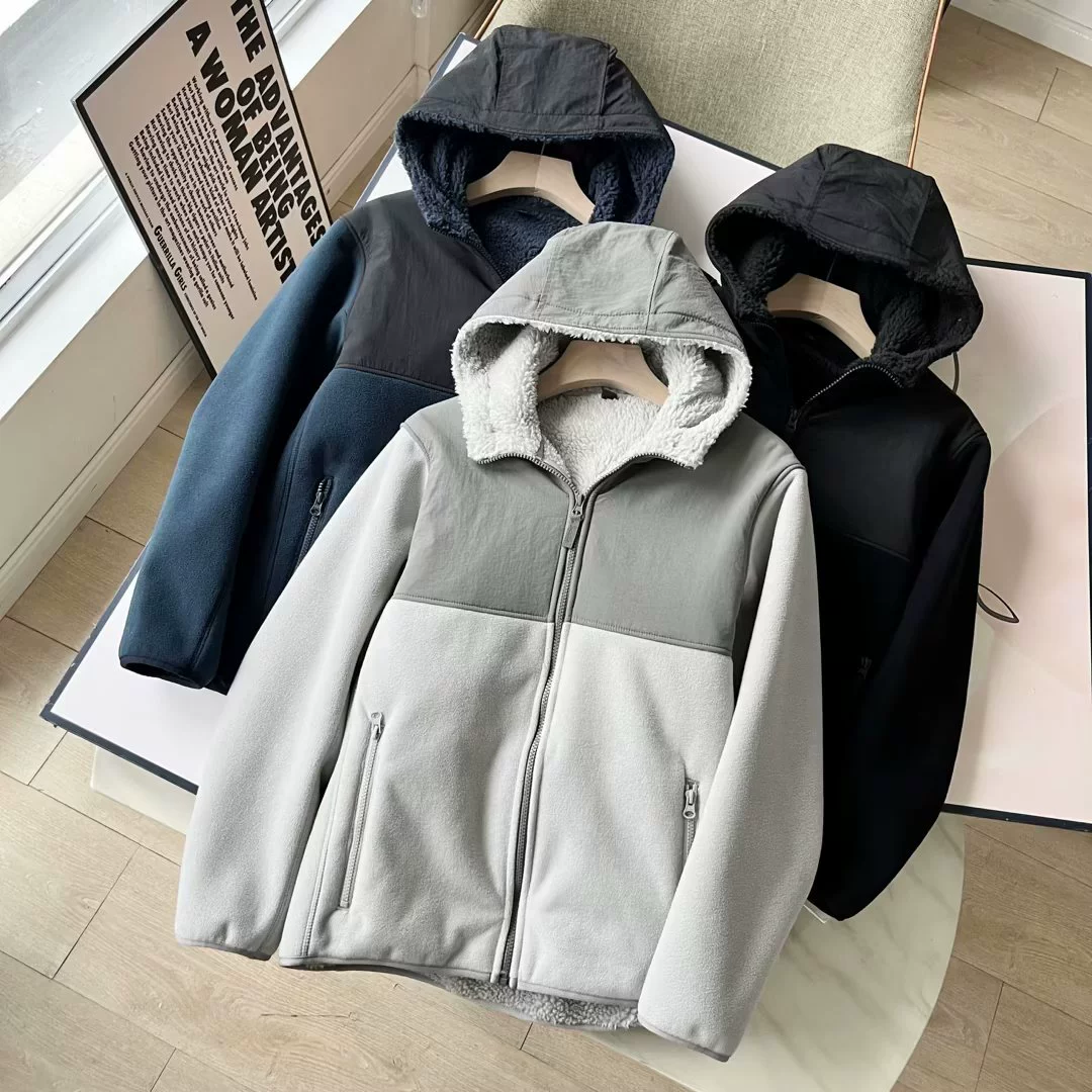 Мужская и женская пара, осенне-зимняя ветрозащитная Флисовая теплая куртка с капюшоном, повседневный спортивный свитер с длинным рукавом