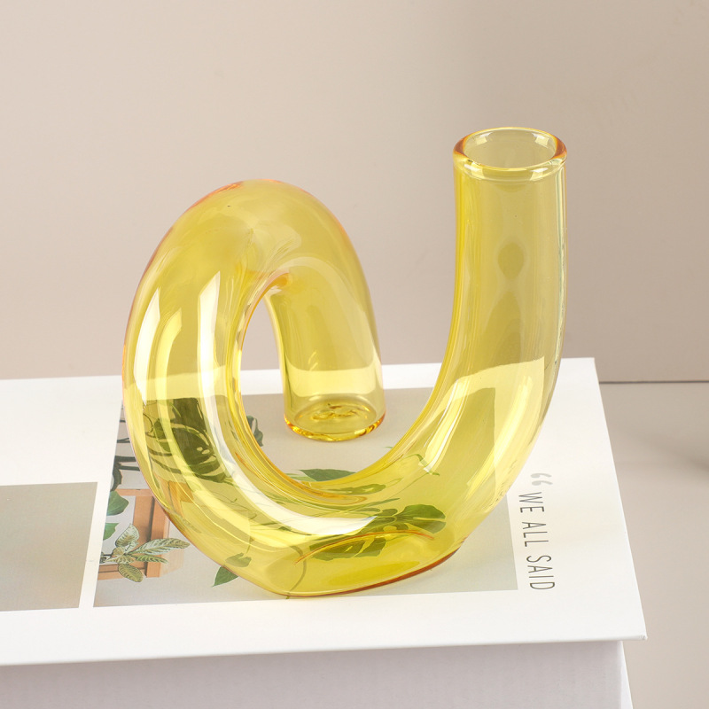 試験管ガラス花瓶小径植物容器シンプルアートレトロリビングルーム装飾フラワーアレンジメントハイエンド|undefined
