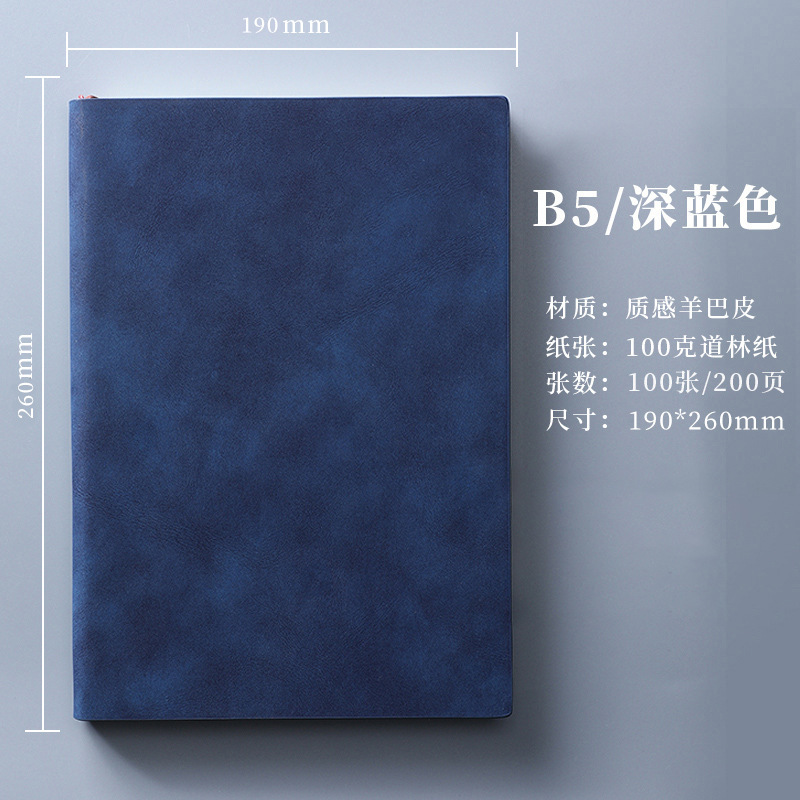 a5笔记本本子定制logo办公商务高颜值学生学习羊巴皮b5加厚记事本|undefined