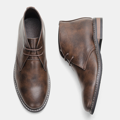 Foreign Trade Men's Desert Boots Retro Men's Boots Spring Large Men's Boots Cross-border Amazon Independent Station Leather Boots