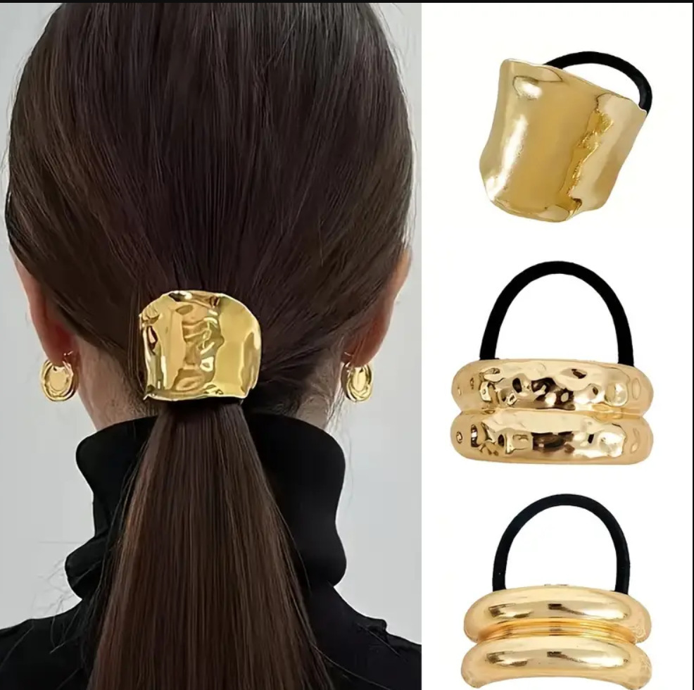 Europa y los Estados Unidos hebilla para el cabello punk personalidad transfronteriza broca de cabello trenzada gótica geometría redonda conjunto anillo de cabello cuerda para el cabello