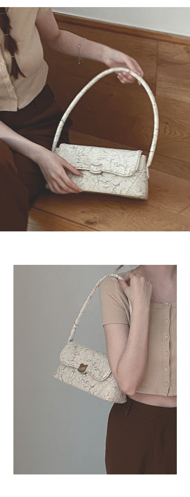 French Niche Design Underarm Bag Women's New 2023 Fashion Graffiti Shoulder bag high-level sense of all-match handbag_voghion.com