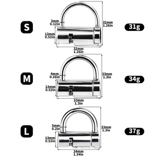 FRRK-3260 New Unisex Stainless Steel Ring Hanging Chastity Lock Breast Ring Compact Perforated Alternative Fun