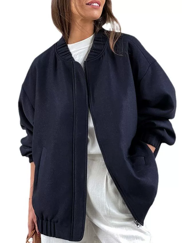 Пиджак-бейсбол oversize, европейский стиль, стиль trench, вариант 100% хлопок, размеры S–L