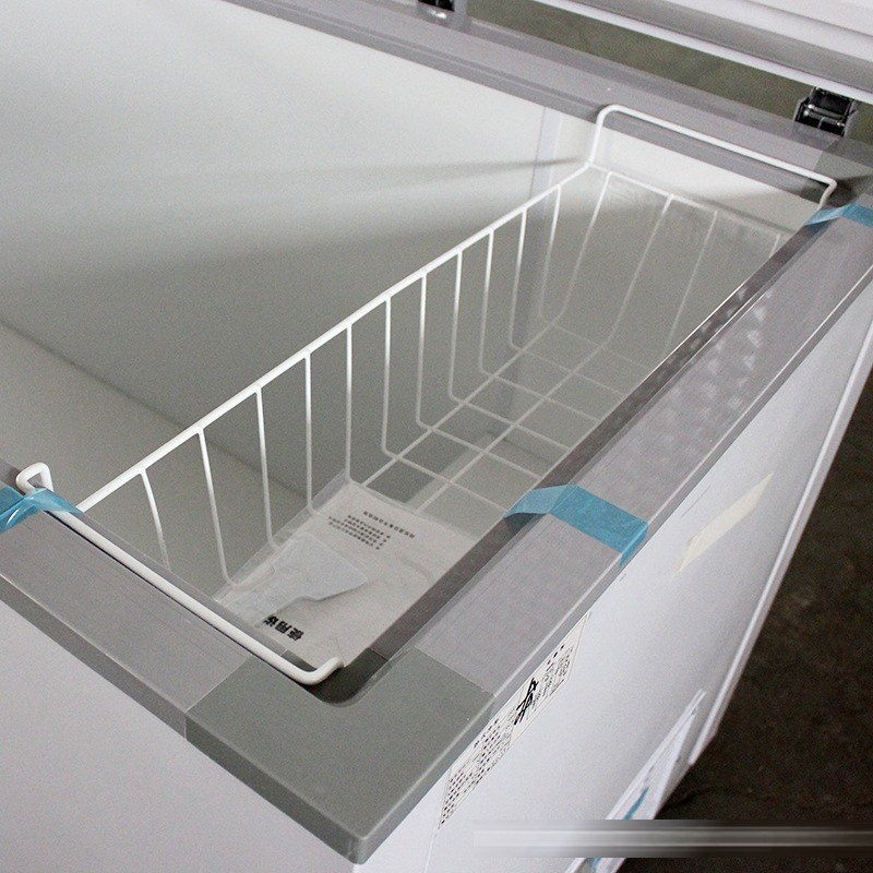 Congelador horizontal de la temperatura del hogar comercial del congelador del tubo de cobre congelado lleno del congelador de la solo-custodia