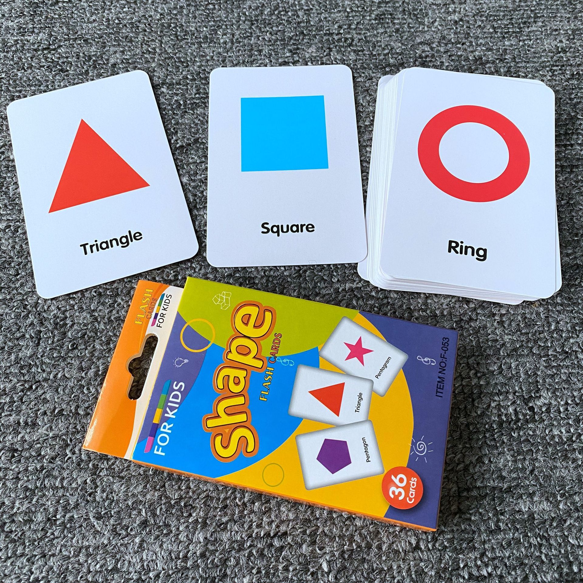 Spot Wholesale Cross-Border 10 Early Education Enlightenment Kidsren's Shape Color Animal Alphabet English Learning Cards