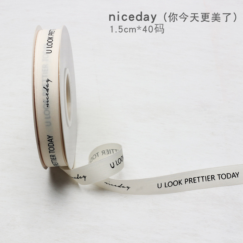 Huaxi poliéster al por mayor algodón arroz blanco cinta inglesa envasado de flores cinta inglesa florista ramo de flores cinta poliéster