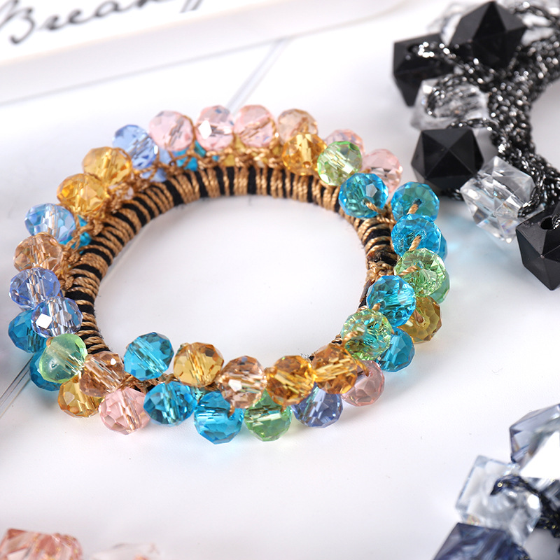 Women'S Gender Elegant Geometric Imitation Pearl Rhinestone Hair Tie