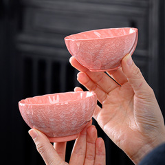 家庭用の主人の杯の兄の窯の粉の氷のひびの湯飲みの開片は茶の杯のハイエンドの女性の工夫の茶器のお茶の杯を養うことができます。
