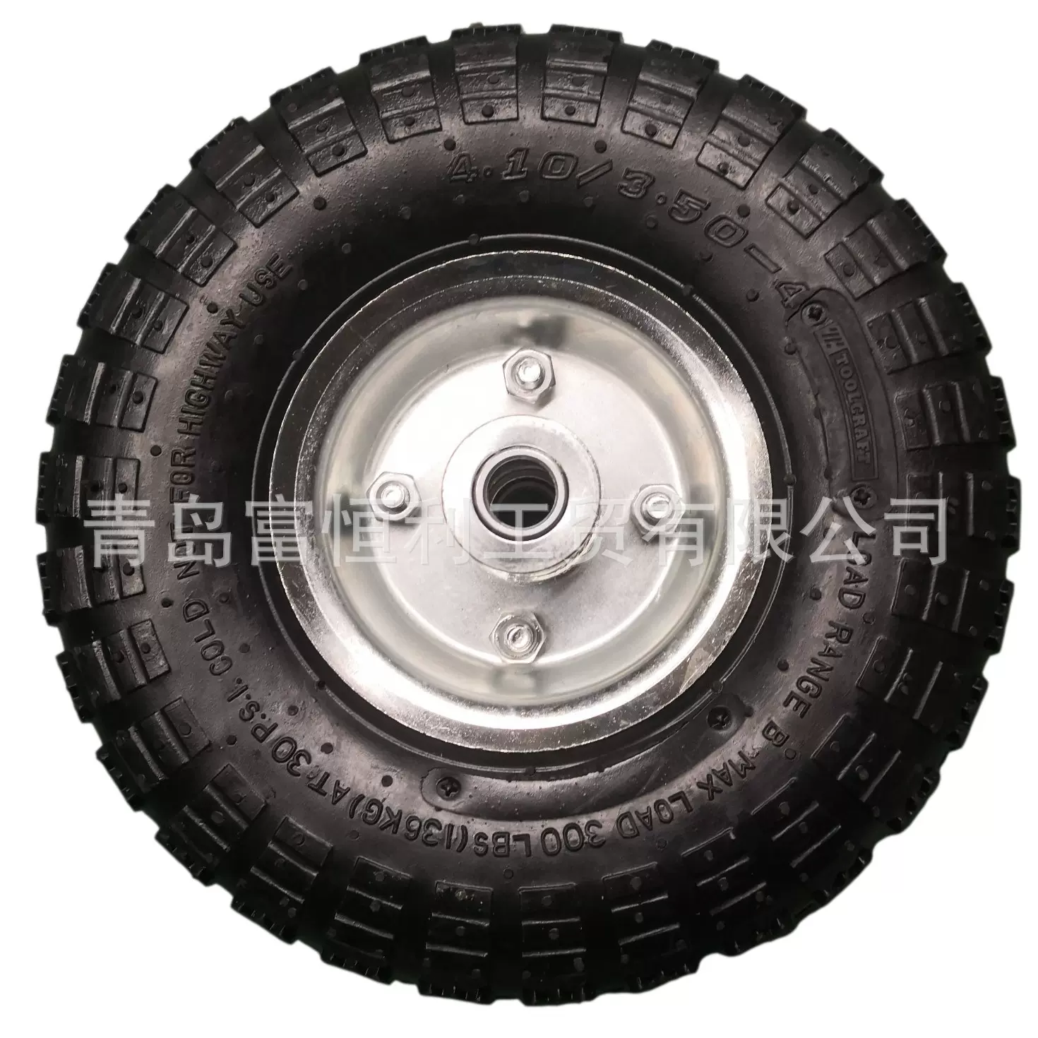 工厂直销 4.10/3.50-4 大花橡胶充气轮小型农业机械轮 工业机械轮