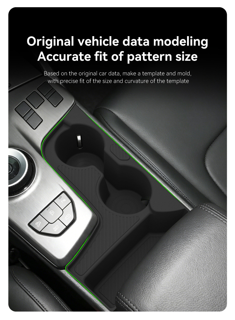 Suitable for 26 models of the Lionbox SPORTAGE central console cup holder silicone protective anti-slip mat, car-specific product