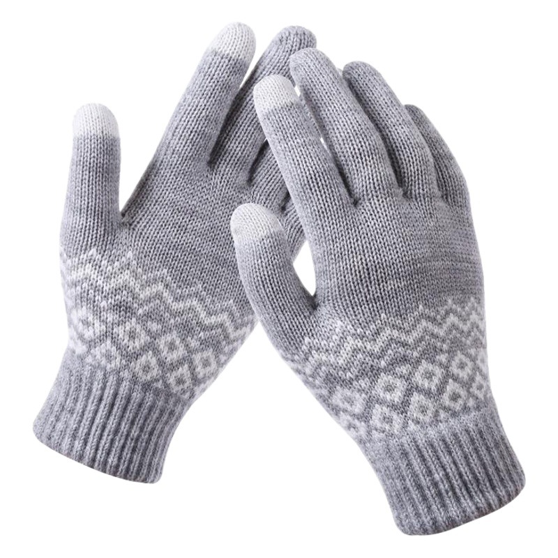 Nuevo invierno a prueba de frío polar forrado KT gato jacquard señoras sub-Dedo de punto cálido otoño e invierno guantes de pantalla táctil al por mayor
