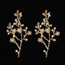 新款带钻树枝合金饰品爆款树杈diy手工新娘头饰服装包箱配饰材料