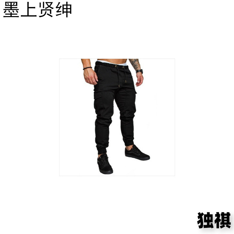 2023 ropa de trabajo de nuevo estilo de comercio exterior pantalones multibolsillos pantalones casuales de tela tejida para hombres pantalones corsés