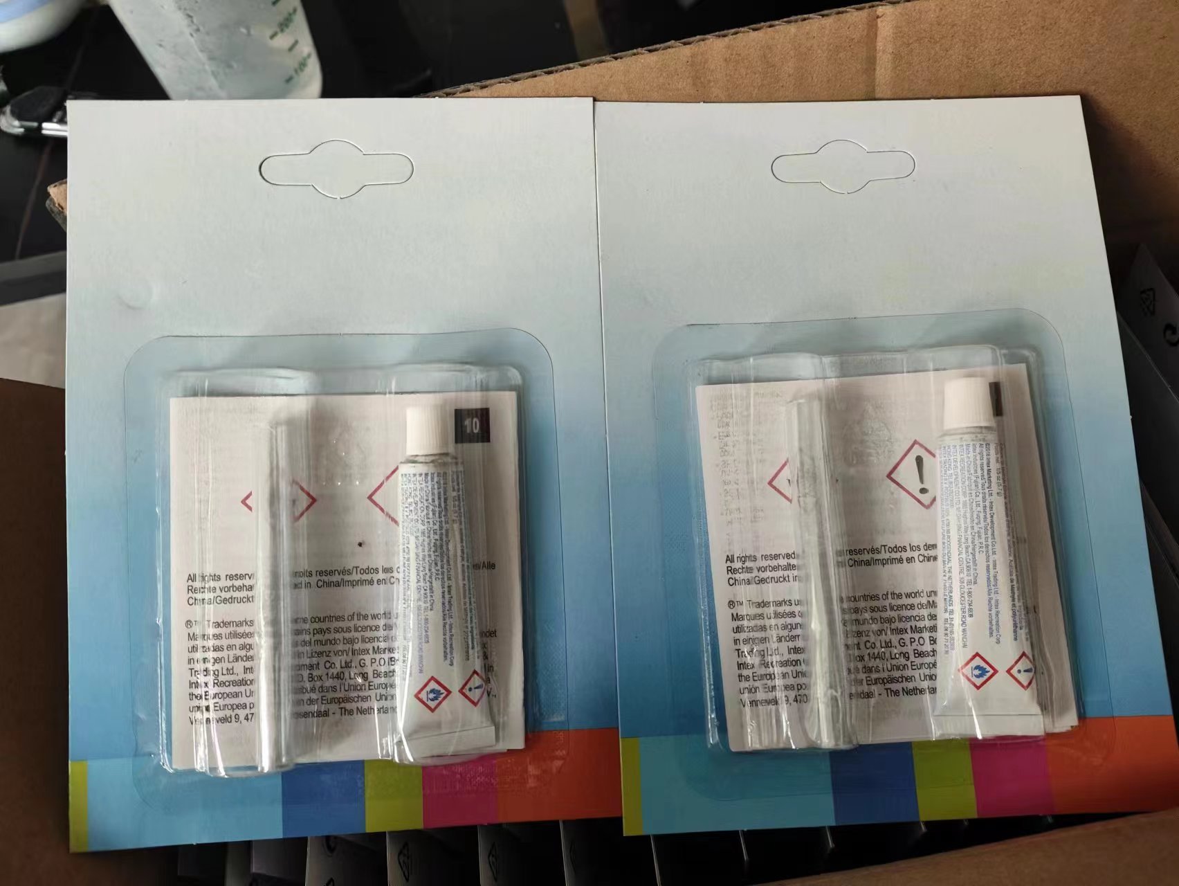 厂家直销水上用品修补套装 PVC胶水吸卡瞬间