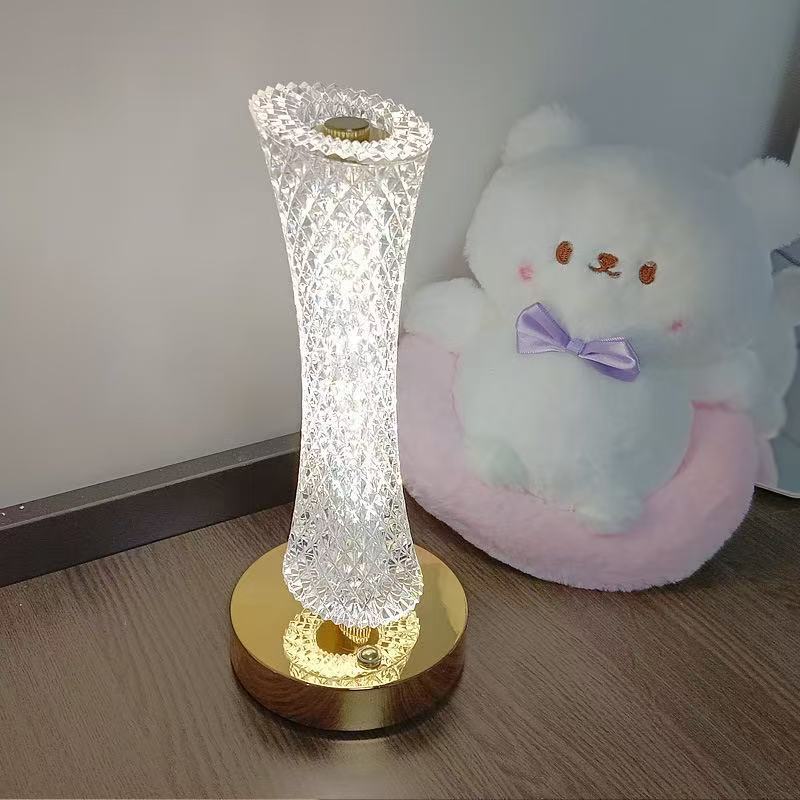 跨境台灯室内氛围灯北欧卧室床头小夜灯高级感摆件灯水晶装饰灯|undefined