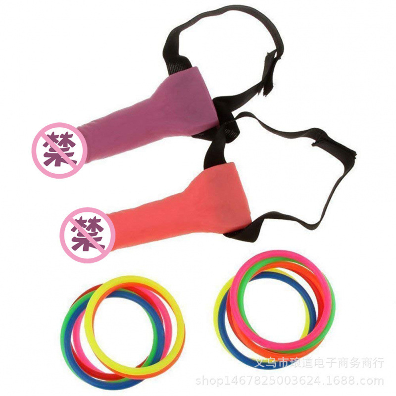 Juguetes de fiesta de solteros de Amazon, anillo de lanzamiento de pene, anillo de lanzamiento de cabeza, dick head hoopla