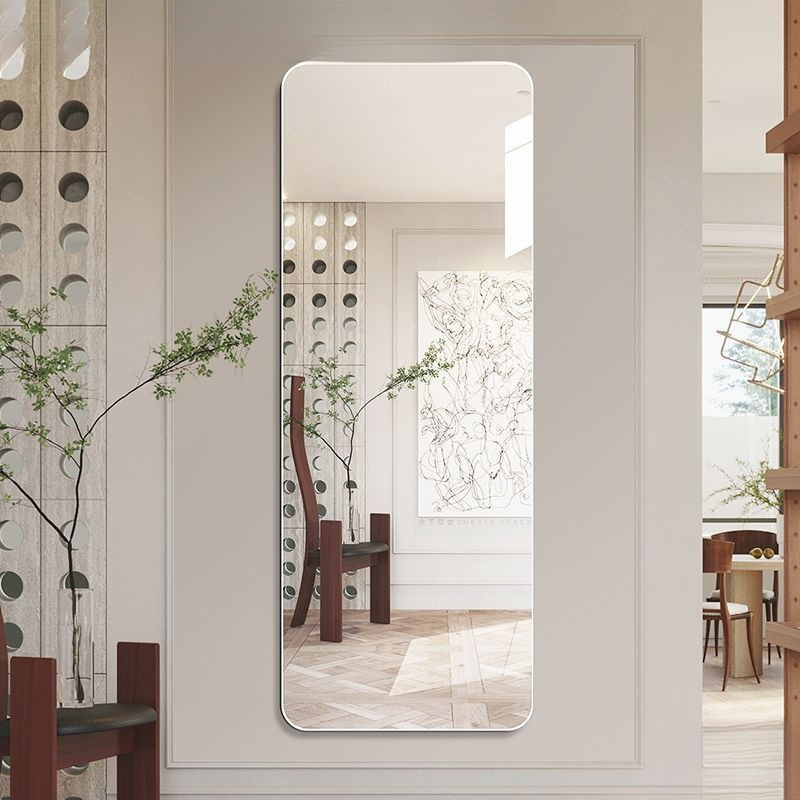 Soft Mirror Wall-Mounted Self-Adhesive Bathroom Household Acrylic Full-Length Mirror Bathroom Face Wash Makeup Mirror High-Definition Punch-Free