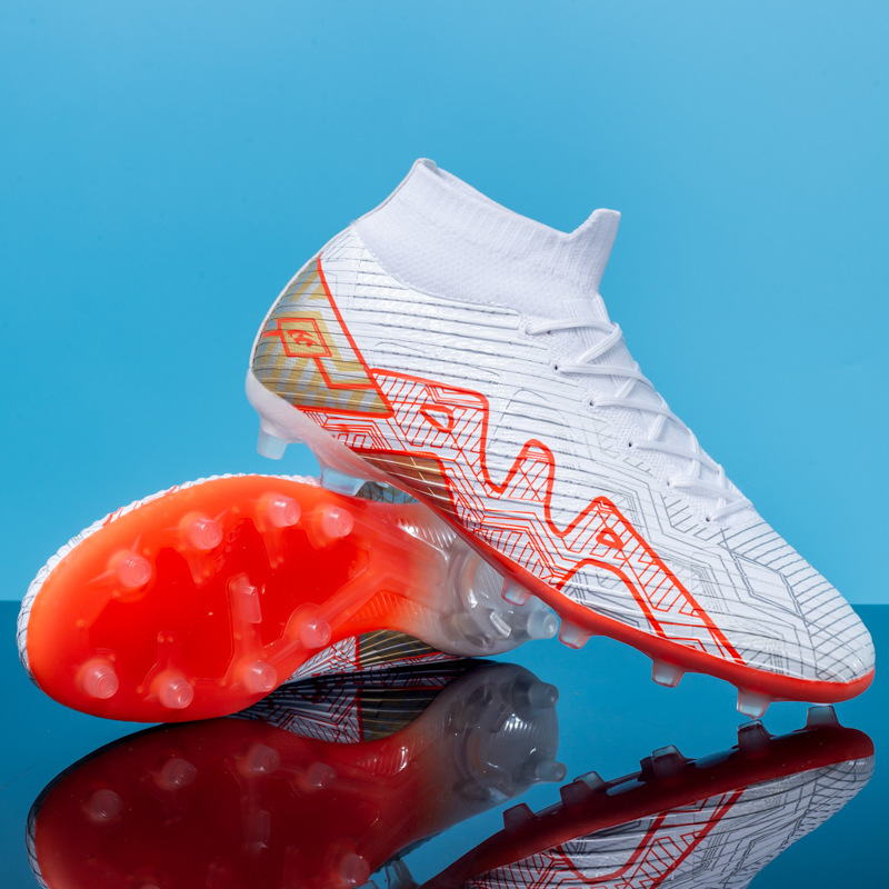 Scarpe da calcio in pelle per commercio estero transfrontaliero da uomo S High Top AG Spikes Formazione per studenti giovanili_voghion.com