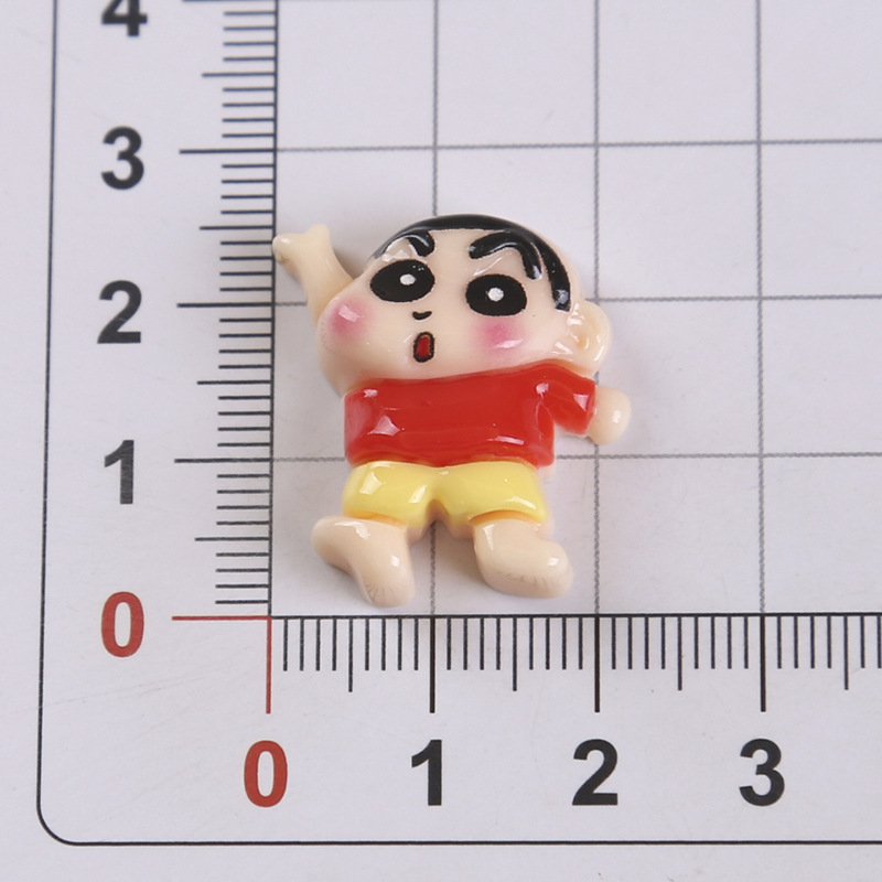 树脂配件手工头绳材料亮面卡通薯条小新男孩 diy奶油胶手机壳发夹|undefined
