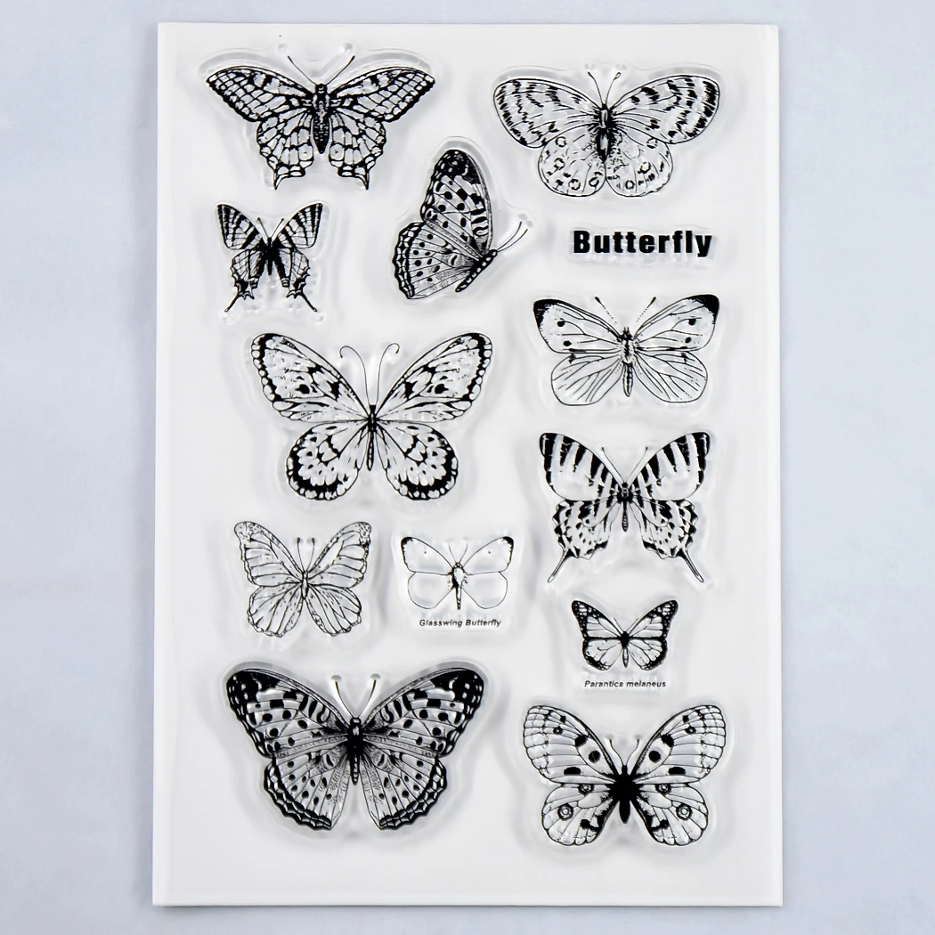 Прозрачная печать ScrapbookDIY карты ручной счет готовая глава бабочка фейерверк цифровая луна