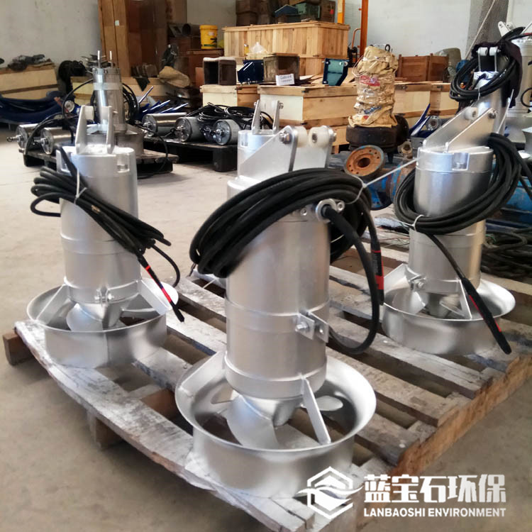 反硝化池潜水搅拌机 1.1kwQJB1.1/6-260/3-980高速混合搅拌机库存