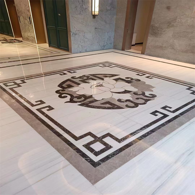 Natural Marble Wood Grain White Jade Light Luxury Background Wall Staircase Shower Room Washbasin Mosaic Window Sill Stone Customization Natural Marble Wood Grain White Jade Light Luxury Background Wall Staircase Shower Room Washbasin Mosaic Window Sill Stone Customization