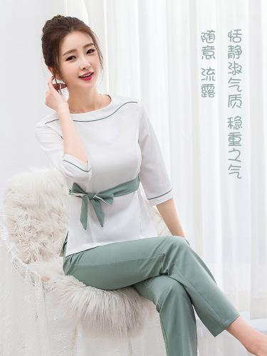 New 2020 Foot Massage and Body Care Technician Set Long Silk Workwear JY-1914M in Two Color Systems