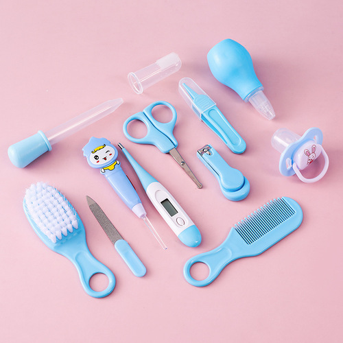 12-piece baby care set, baby medication care set, baby comb brush nail clip set