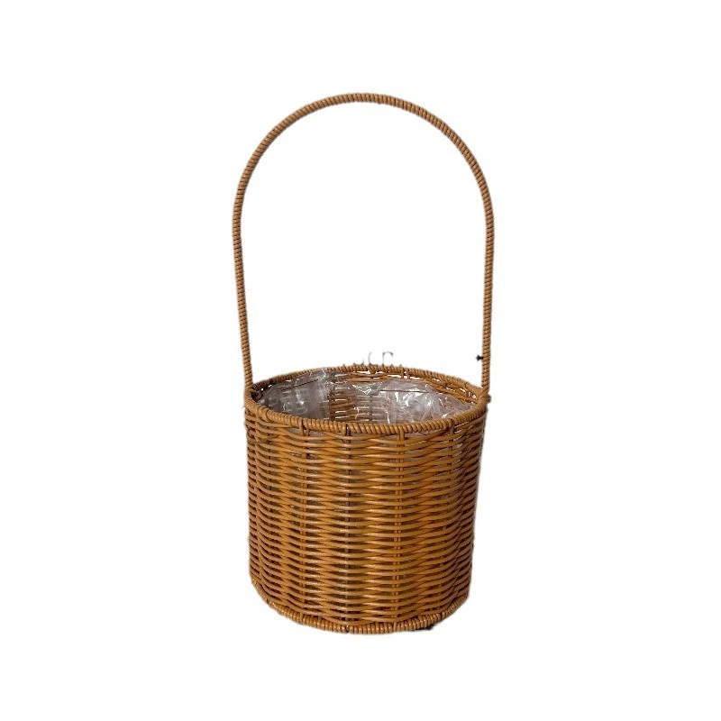 Basket, woven handheld straw storage system