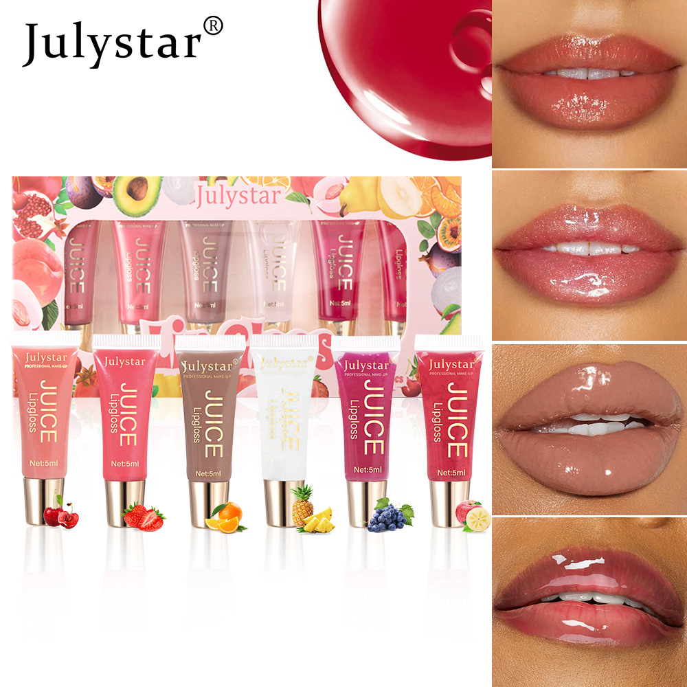 Julystar's best-selling Hydrating Lip Gloss with fruity flavor, long-lasting moisturizing and hydrating soft tube lip gloss set undefined