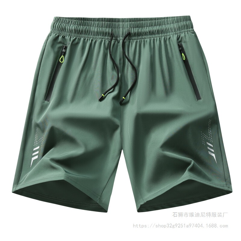 Cross-border exclusive hot-selling lightning shorts, summer men's fitness ice-feel quick-dry pants, lightweight breathable training shorts