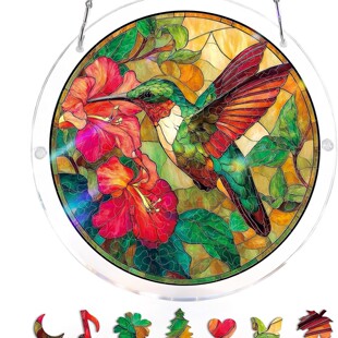 ������Colorful Birds of Spring Sun Catchers Window�b�ƴ�D