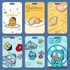 三麗鷗蛋黃哥卡套批發塑料滑蓋學生校牌飯卡胸牌小卡通工作證卡套