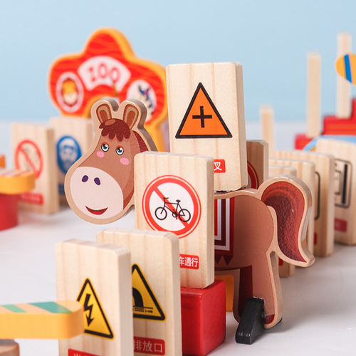 益智多米诺骨牌自动投放小火车玩具小火车玩具汉字数字多米诺