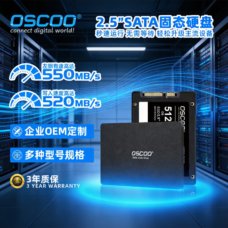 2.5-Inch 512g Large-Capacity Solid-State Drive Desktop Computer Upgrade Sata3 Solid-State Drive Oem Custom Wholesale
