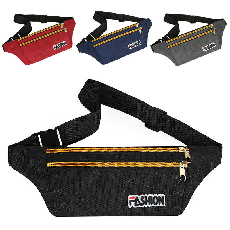 New Oxford Cloth Sports Outdoor Waist Bag Men and Women's Mobile Phone Bag Large Capacity Body Bag Cash register Bag Crossbody Bag Factory