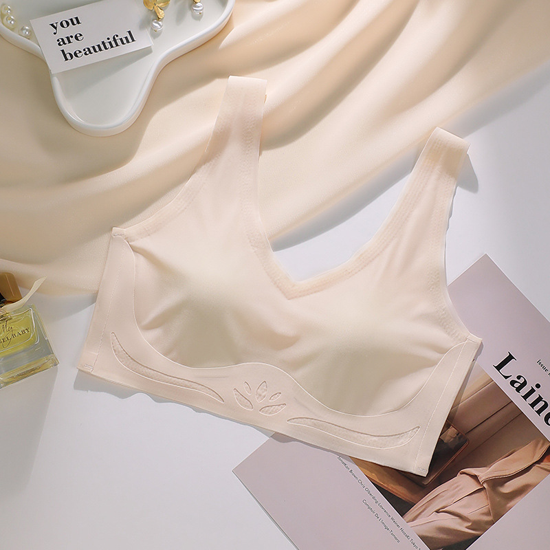 Orejas de conejo finas de verano sujetador sin costuras pecho grande inalámbrico que adelgaza el pecho que adelgaza la belleza sin costuras tubo trasero chaleco superior