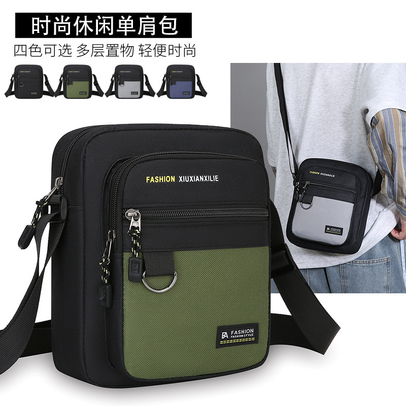 2025 New Fashion Casual Men's Crossbody Bag Multi-Layer Waterproof Oxford Cloth Wallet Trendy Men's Bag Shoulder Bag 2025 New Fashion Casual Men's Crossbody Bag Multi-Layer Waterproof Oxford Cloth Wallet Trendy Men's Bag Shoulder Bag