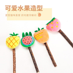 Woodruff Toothbrushing Cat Toy Self-Entertaining Catnip Oral Hygiene Chewing Cat Teaser Cat Supplies Wholesale