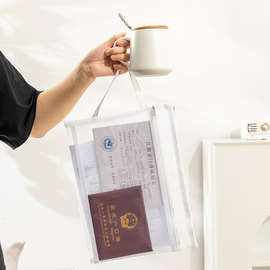 KF15证件包家庭收纳卡包手提a4拉链式透明网纱袋产妇单整理旅行随