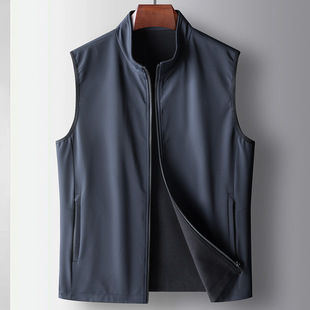 Group Purchase of New High-End Stand-Up Collar Vest for Men in Spring and Autum Volkswagen Regular Fashionable Waistoutwear Top Jacket